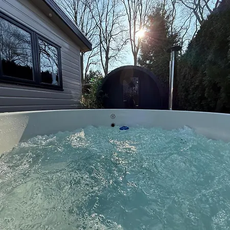 Luxe 8-persoons Veluwe Wellness Met Privé Jacuzzi&sauna - Gemeenschappelijk Zwembad - Voorthuizen